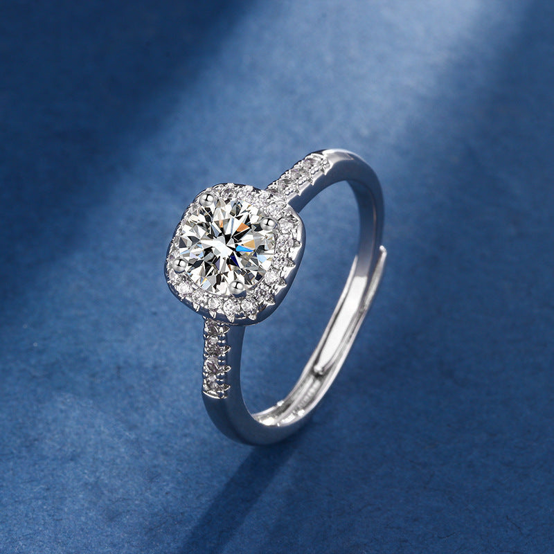 Aria Quadrat Glänzend Set | Weißgold