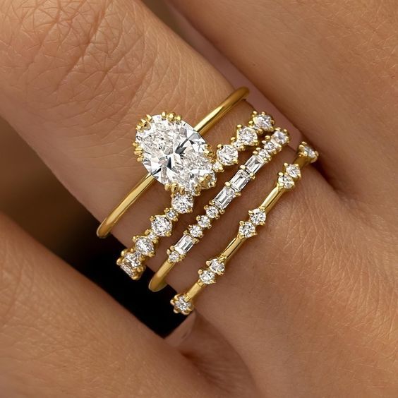 Goldenes Solène Viremont Ring Set