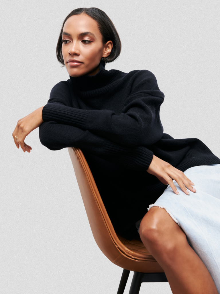 Elena Strickpullover Mit Hochkragen