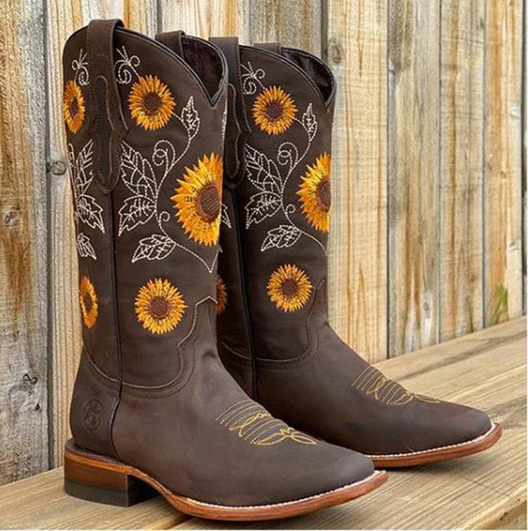 Sonnenuntergang Blüte Stiefel