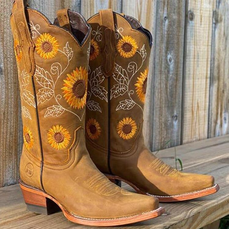 Sonnenuntergang Blüte Stiefel