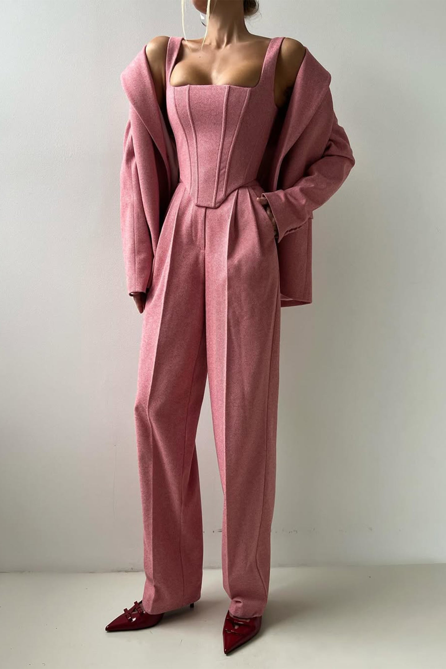 Dolce – Dreiteiliges Set mit doppelreihigem Blazer