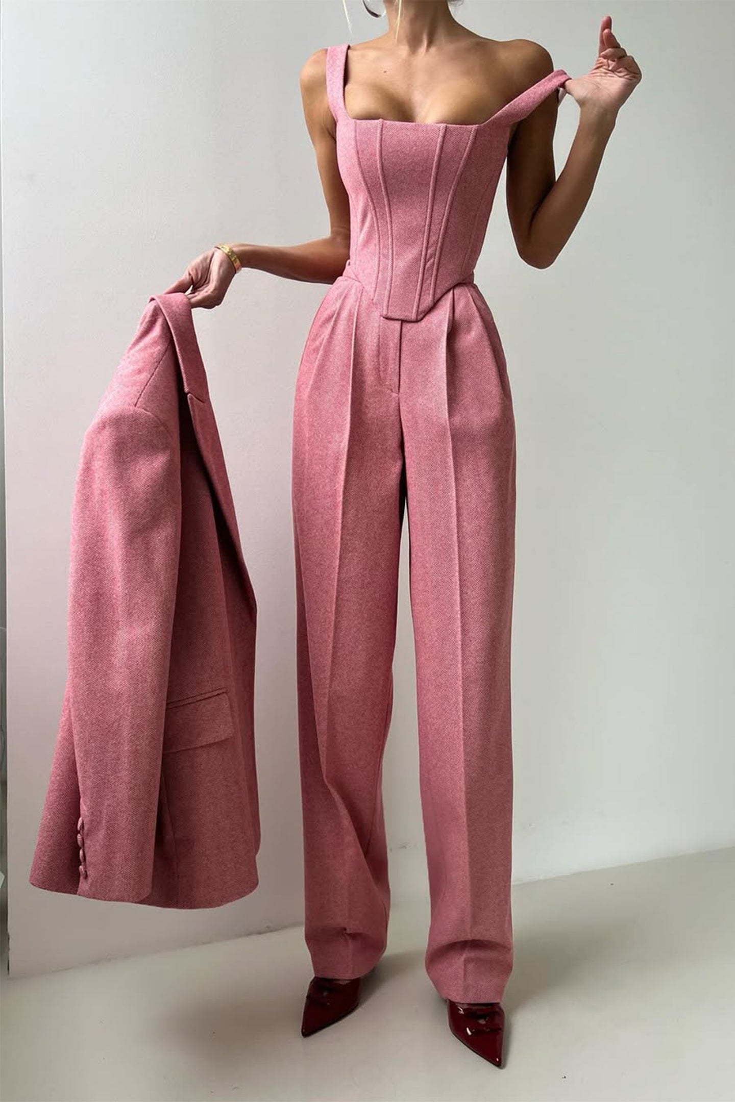 Dolce – Dreiteiliges Set mit doppelreihigem Blazer