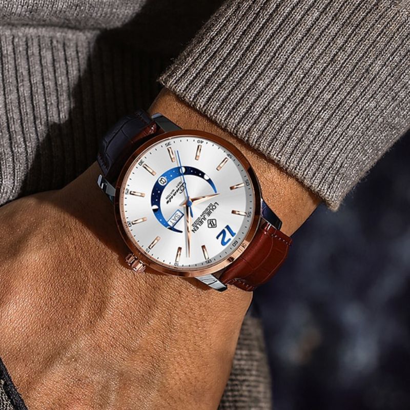 Elegante Leuchtende Mondphasenuhr