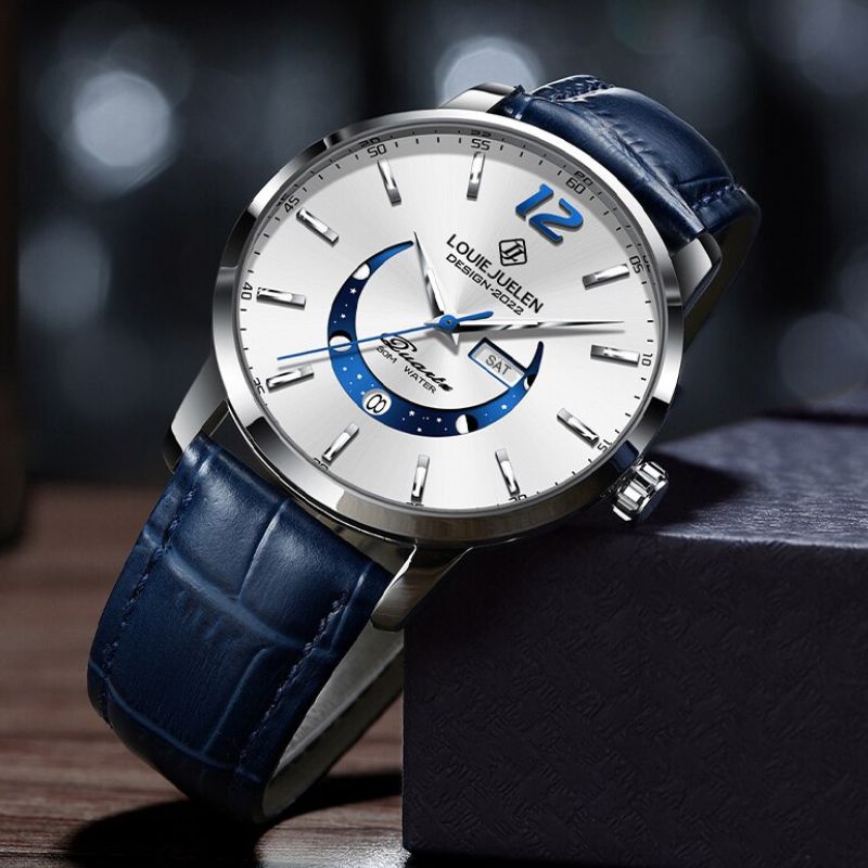 Elegante Leuchtende Mondphasenuhr