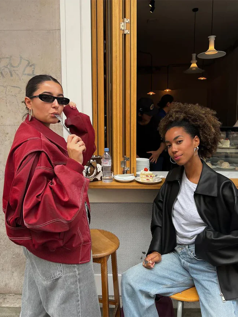 Orla – Übergroß Jacke mit Kontrasten