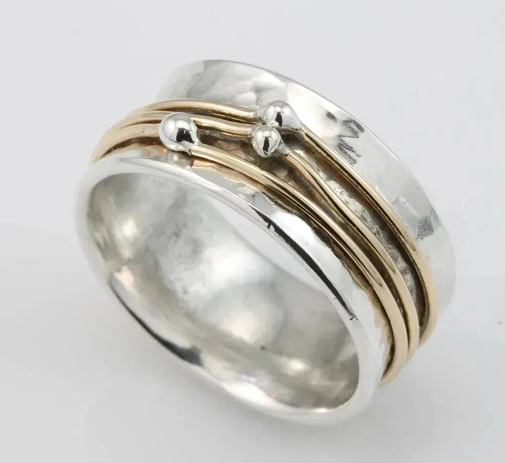 Retro aus Goldene und Silber Ring